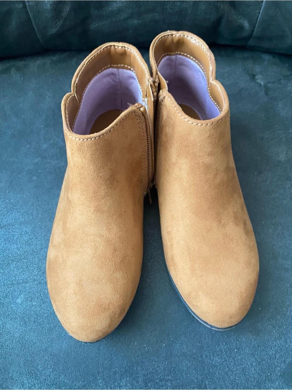 Cat & Jack Camel Suede Ankle Boots for Kids